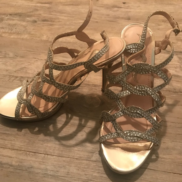 sparkly sandals heels